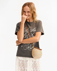 Clare V. - Petit Pot de Miel with Bamboo Handle in Cream