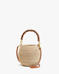 Clare V. - Petit Pot de Miel with Bamboo Handle in Cream