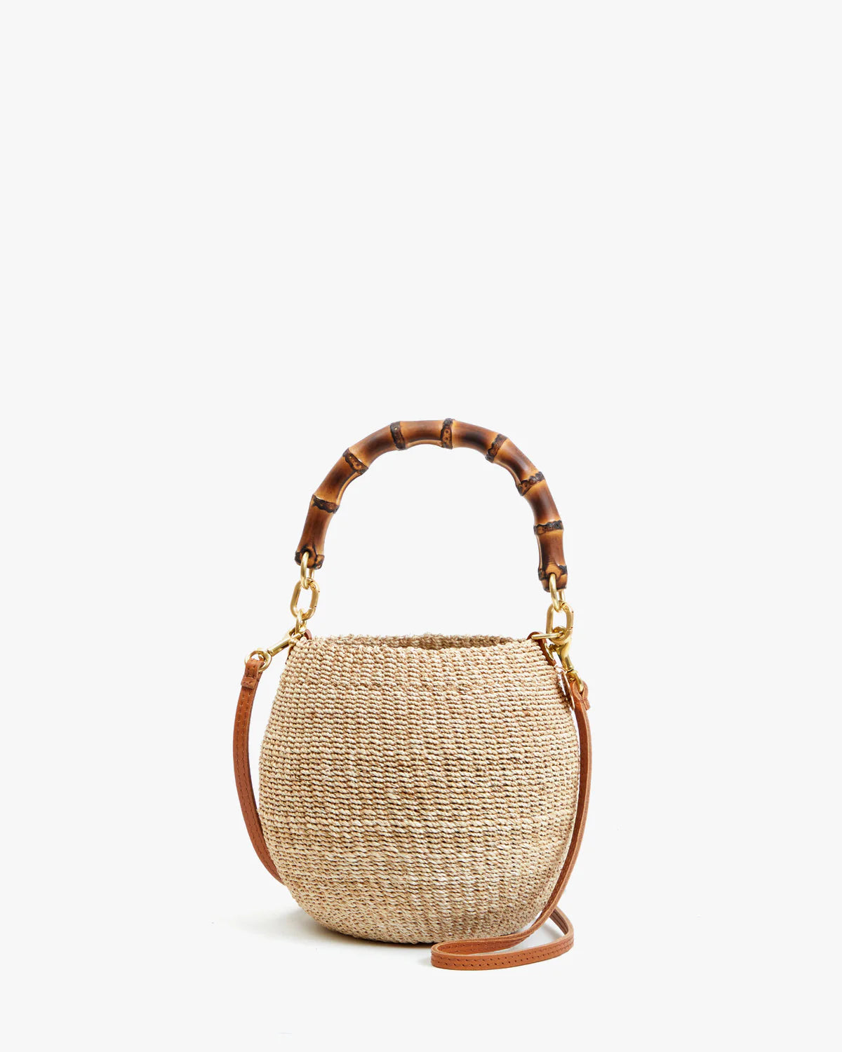 Clare V. - Petit Pot de Miel with Bamboo Handle in Cream