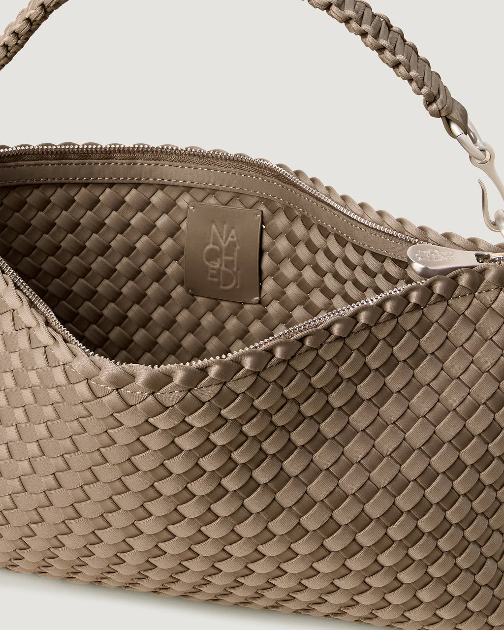 NAGHEDI - Porto Small Half-Moon Bag in Cashmere