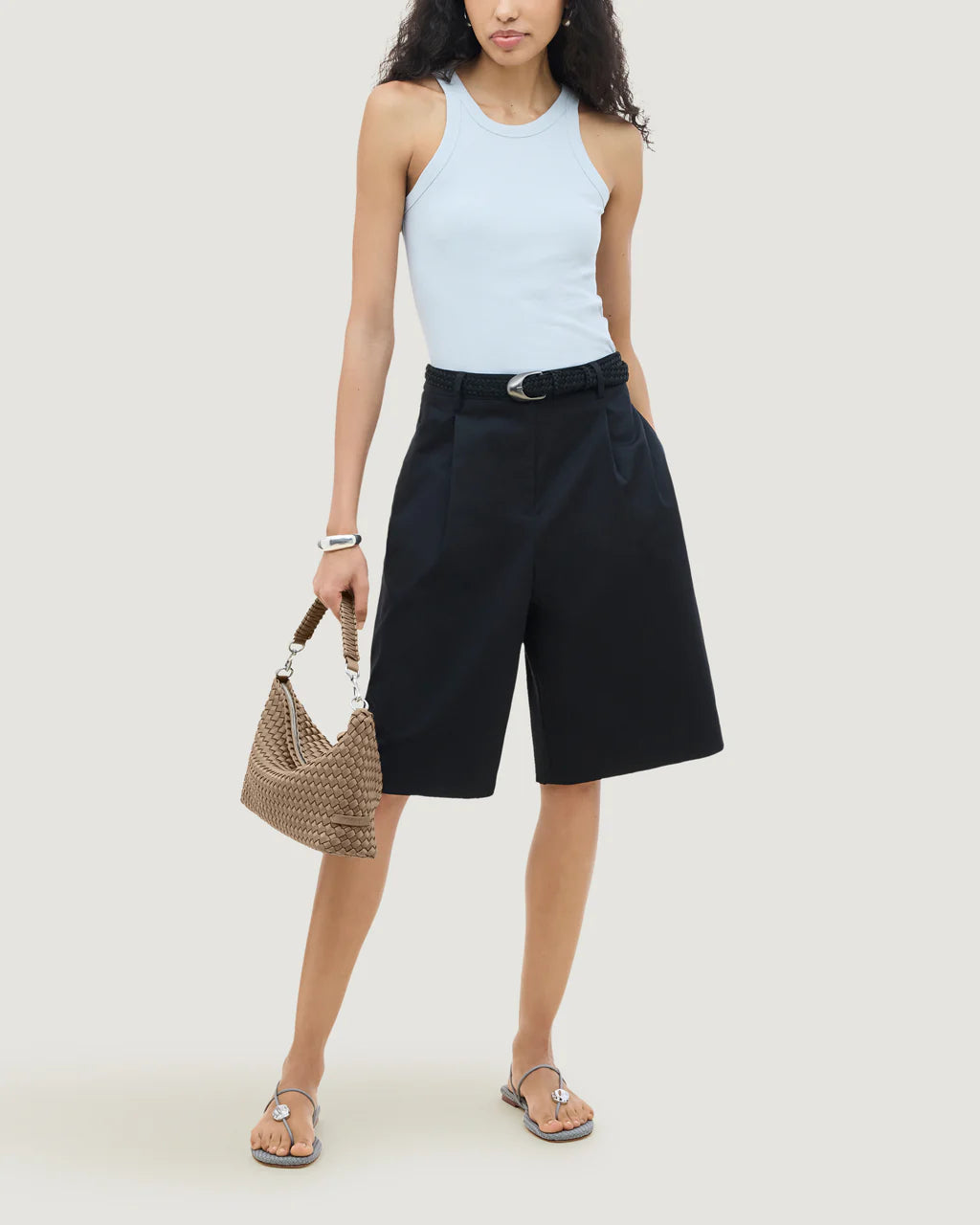 NAGHEDI - Porto Small Half-Moon Bag in Cashmere