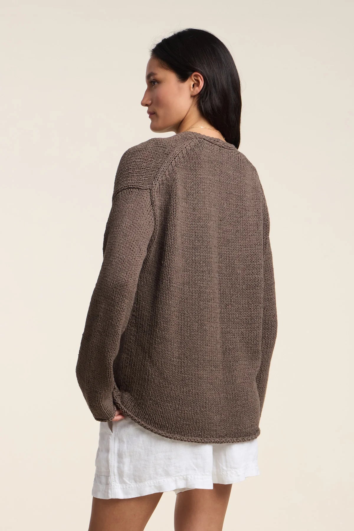 Velvet - Quinnly - Cotton Tape Cardi in Spruce
