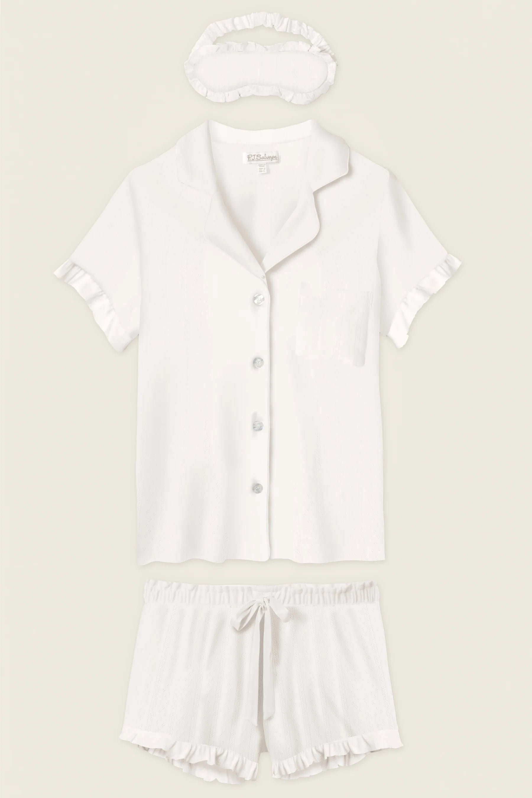 P.J. Salvage -  Pointelle Essentials PJ Set in Ivory