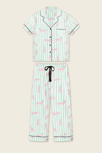 P.J. Salvage - Whimsy Cool Cat Cropped PJ Set in Ivory
