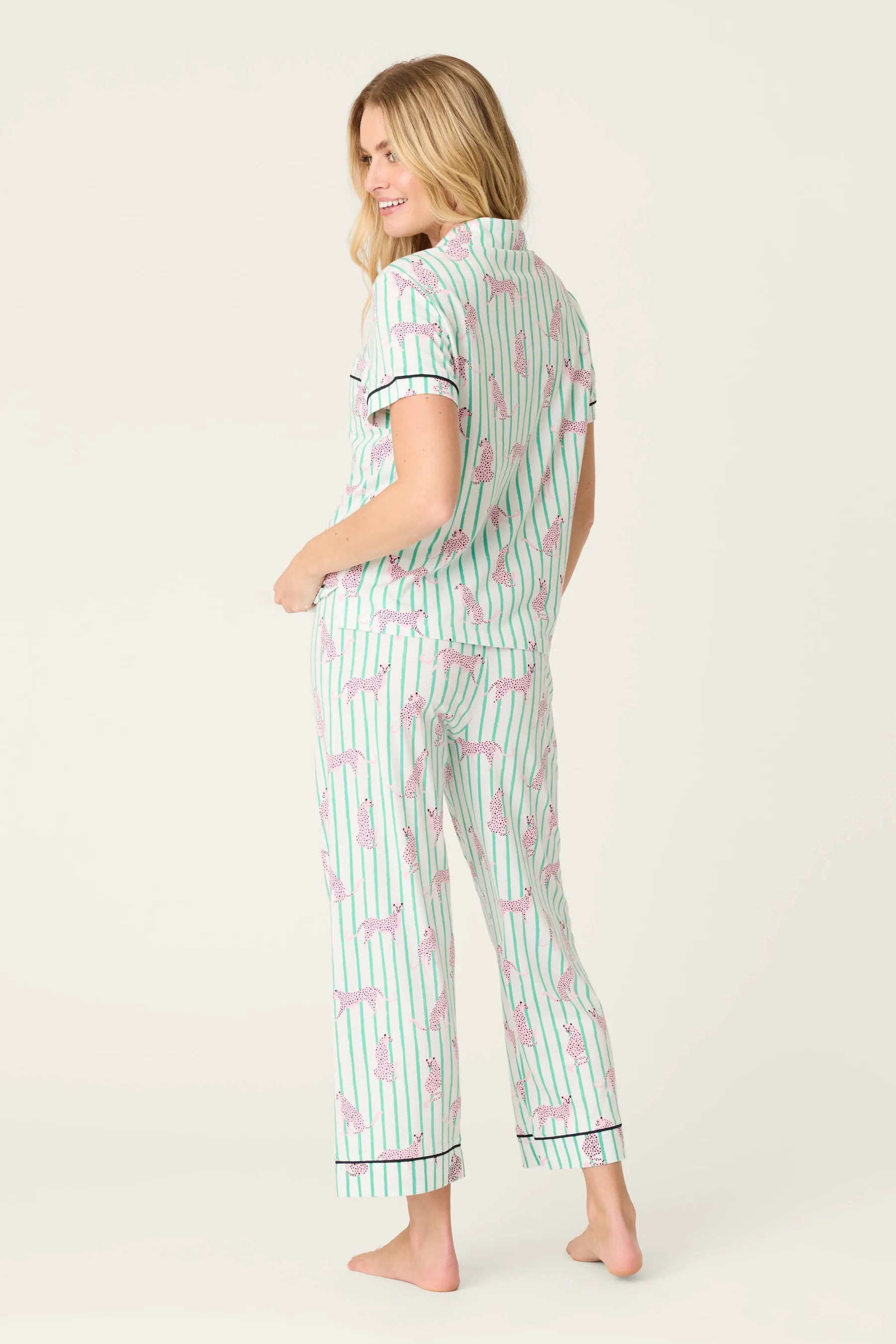 P.J. Salvage - Whimsy Cool Cat Cropped PJ Set in Ivory