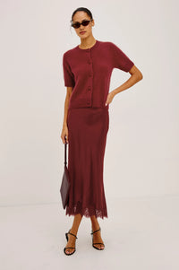 Rails - Ebony Skirt in Crimson