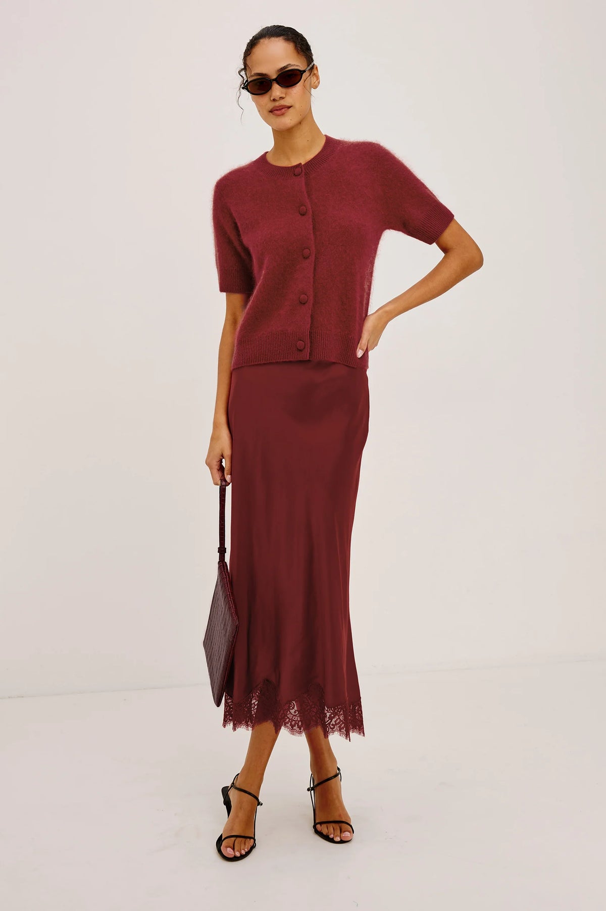 Rails - Ebony Skirt in Crimson