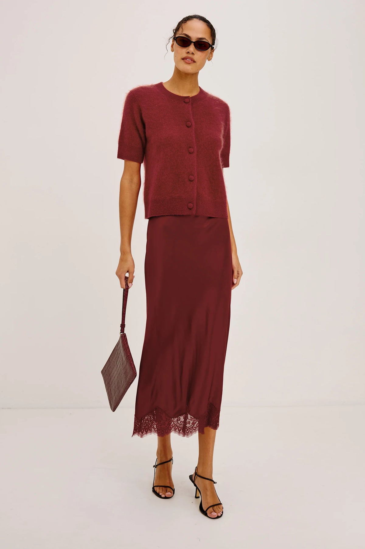 Rails - Ebony Skirt in Crimson