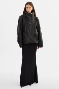 LAMARQUE - Ronja - Oversized Leather Jacket in Black