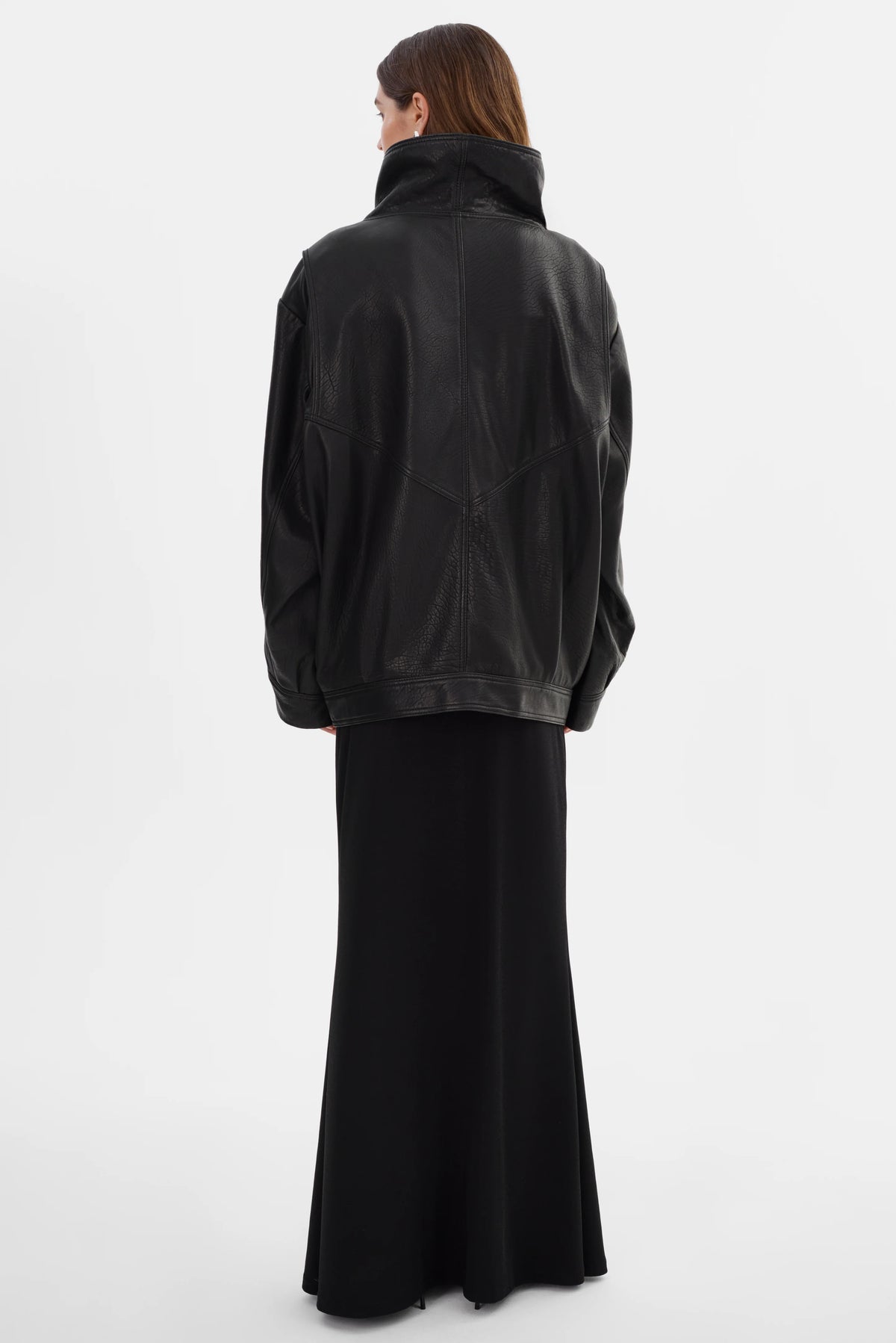 LAMARQUE - Ronja - Oversized Leather Jacket in Black