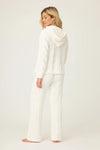 P.J. Salvage - Chenille Cable Knit Hoodie Lounge Set in Ivory