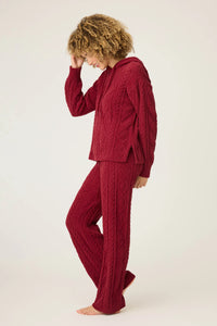 P.J. Salvage - Cozy Chenille Cable Knit Set in Port