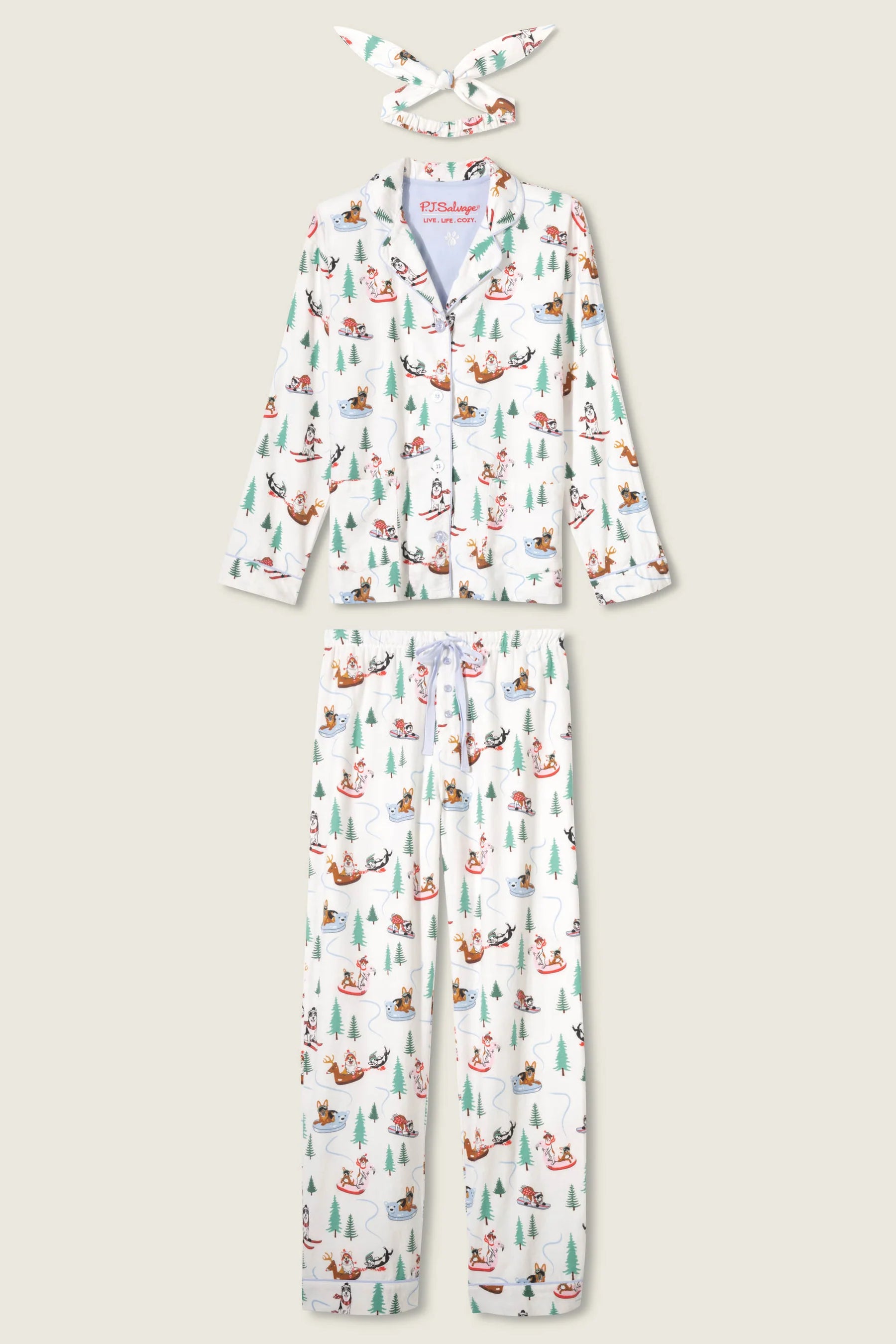 P.J. Salvage - Sleigh All Day 3-Piece Flannel PJ Set