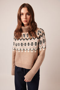 LINE Knitwear - Ruthie Sweater in Biscotti Fairisle