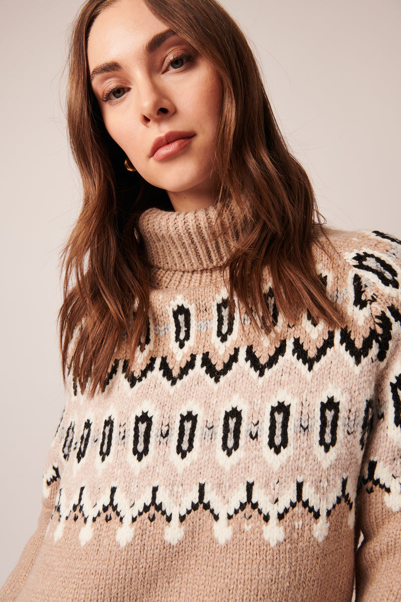 Line - Ruthie Sweater in Biscotti Fairisle