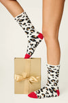 P.J. Salvage - Cheetah Cozy Socks with Gripper