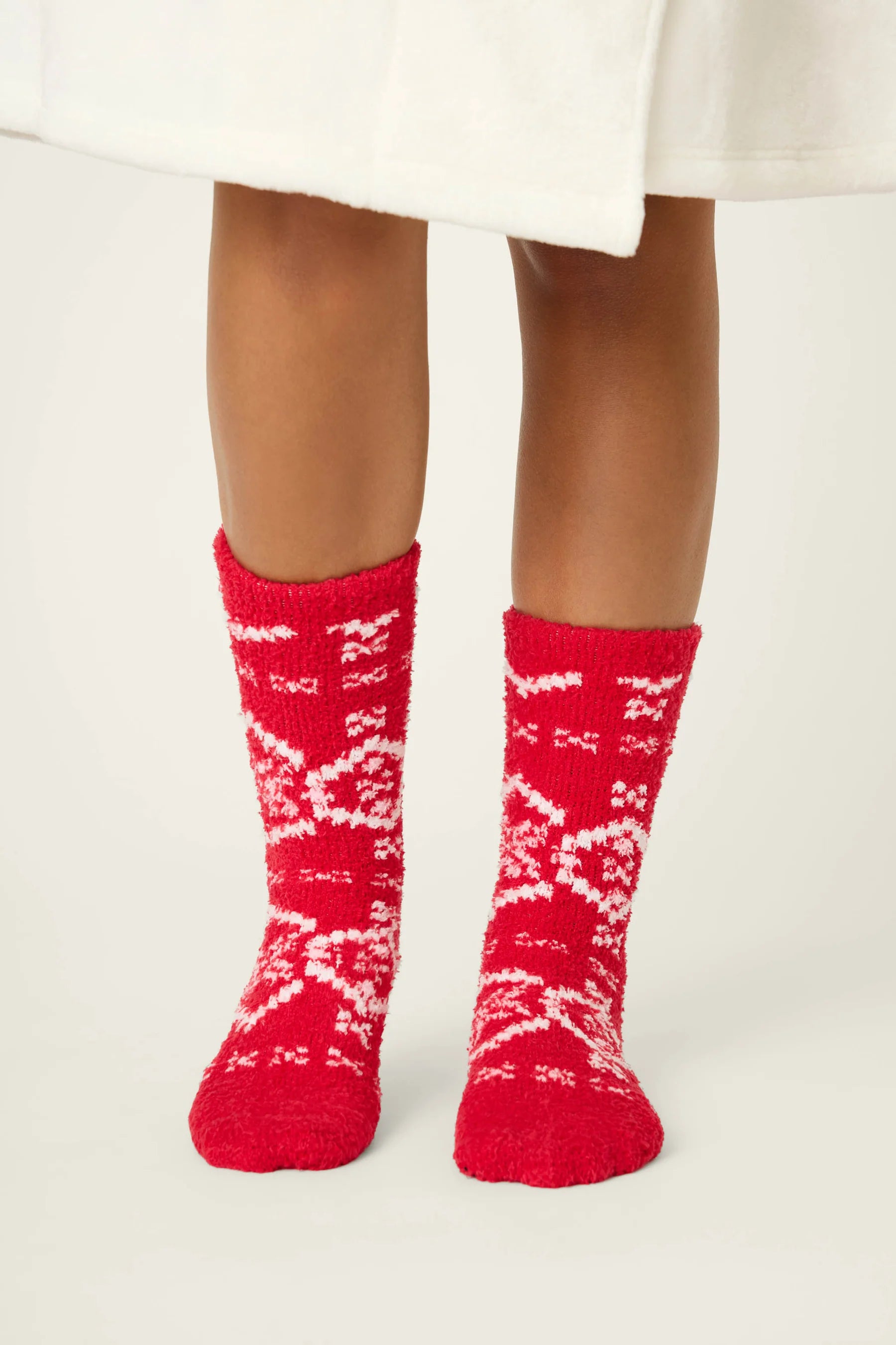 P.J. Salvage - Fairisle Cozy Socks with Grippers in Red