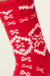 P.J. Salvage - Fairisle Cozy Socks with Grippers in Red