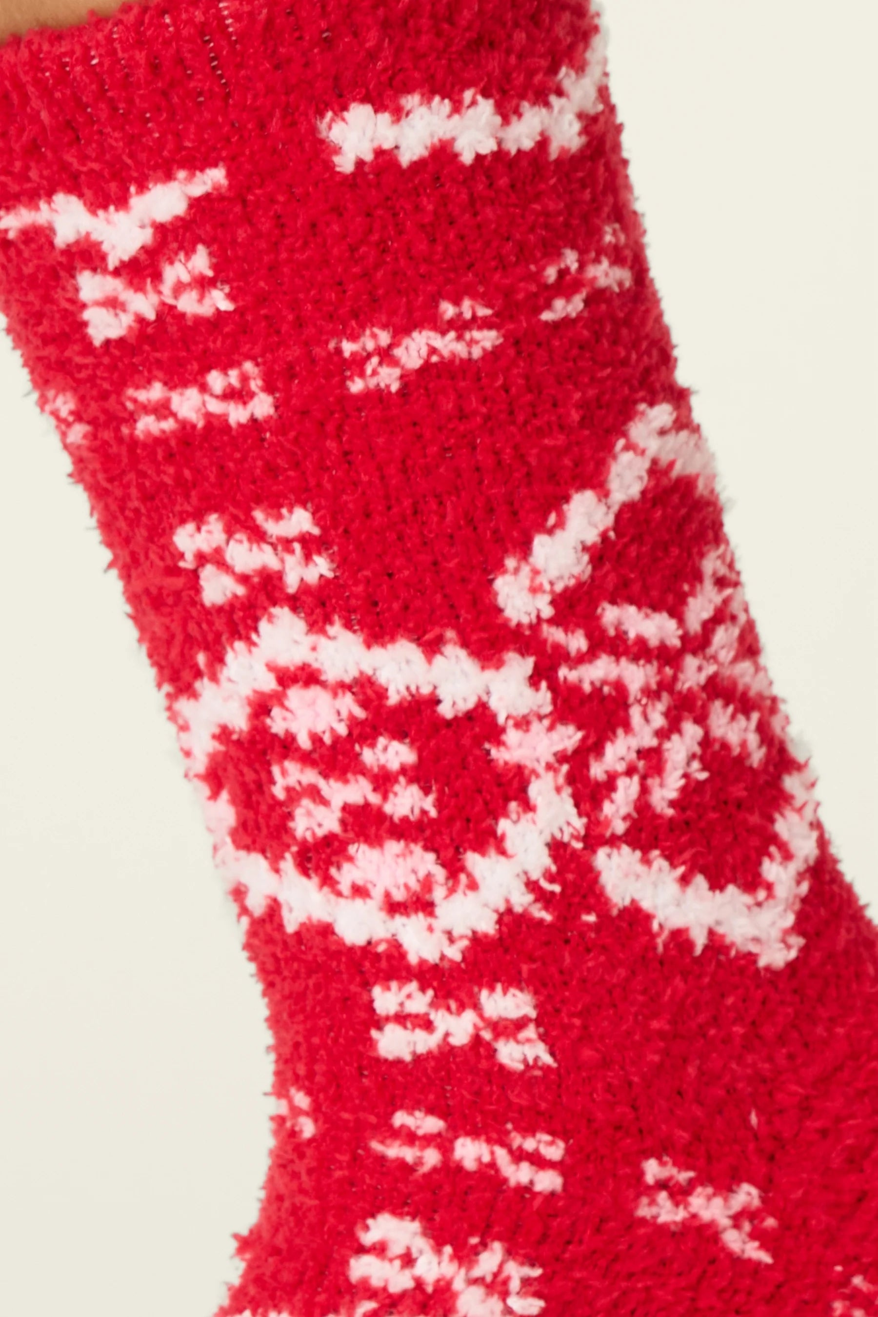 P.J. Salvage - Fairisle Cozy Socks with Grippers in Red