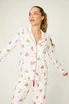 P.J. Salvage - Feline Festive PJ Set in Ivory