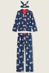 P.J. Salvage - Bearly Awake PJ Flannel Set in Navy