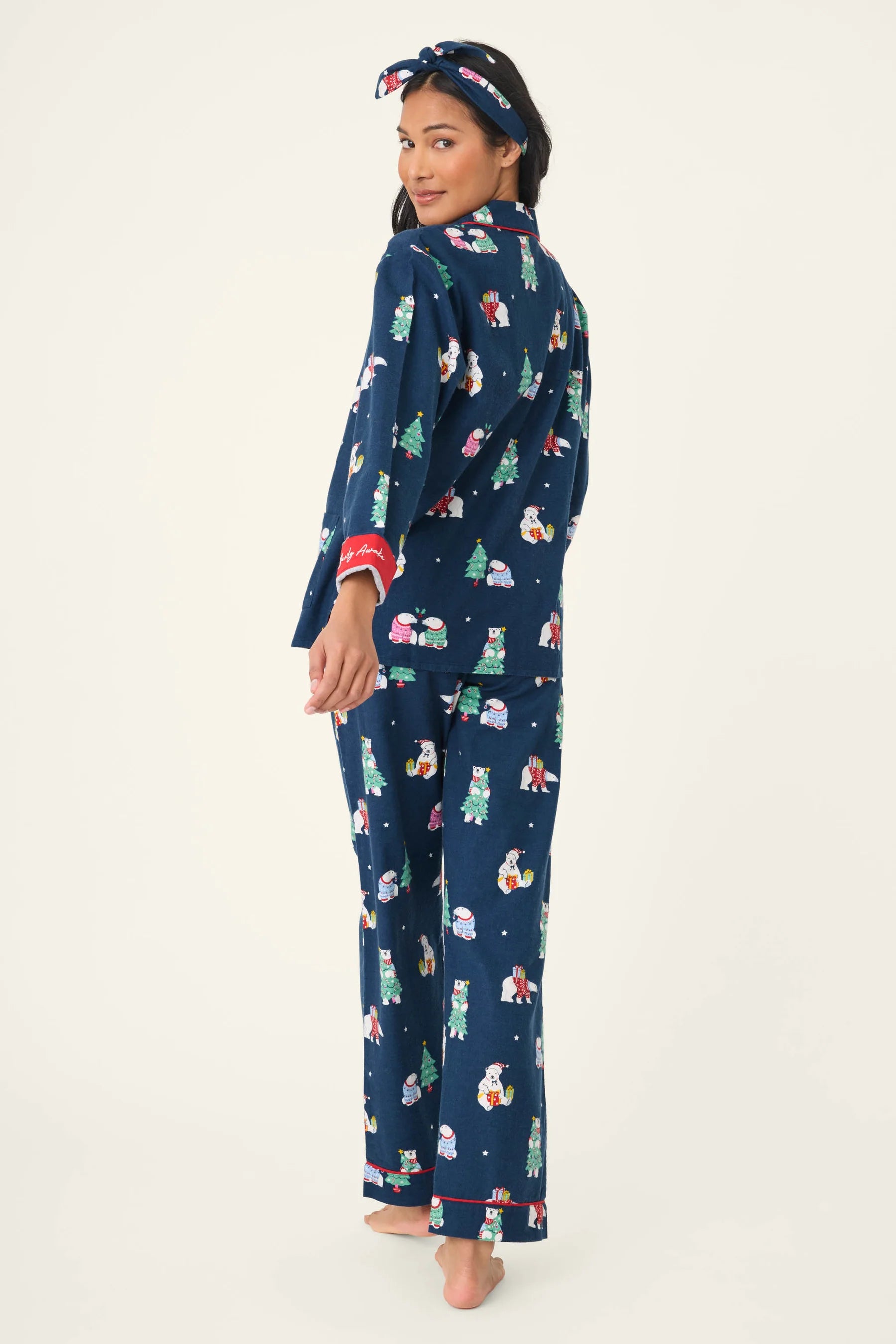 P.J. Salvage - Bearly Awake PJ Flannel Set in Navy