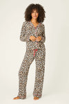 P.J. Salvage - Holiday Dreams Leopard PJ Set in Natural