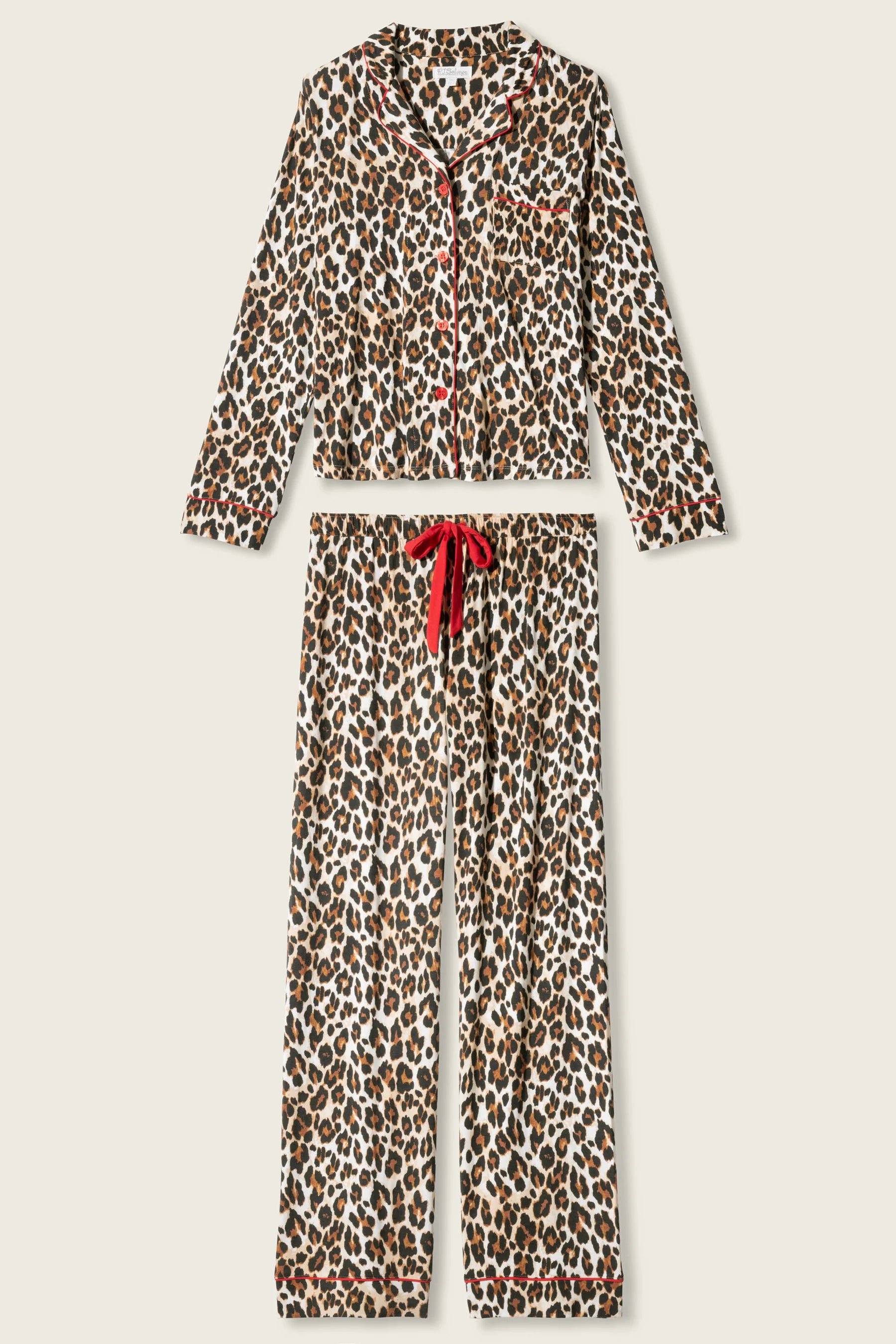 P.J. Salvage - Holiday Dreams Leopard PJ Set in Natural