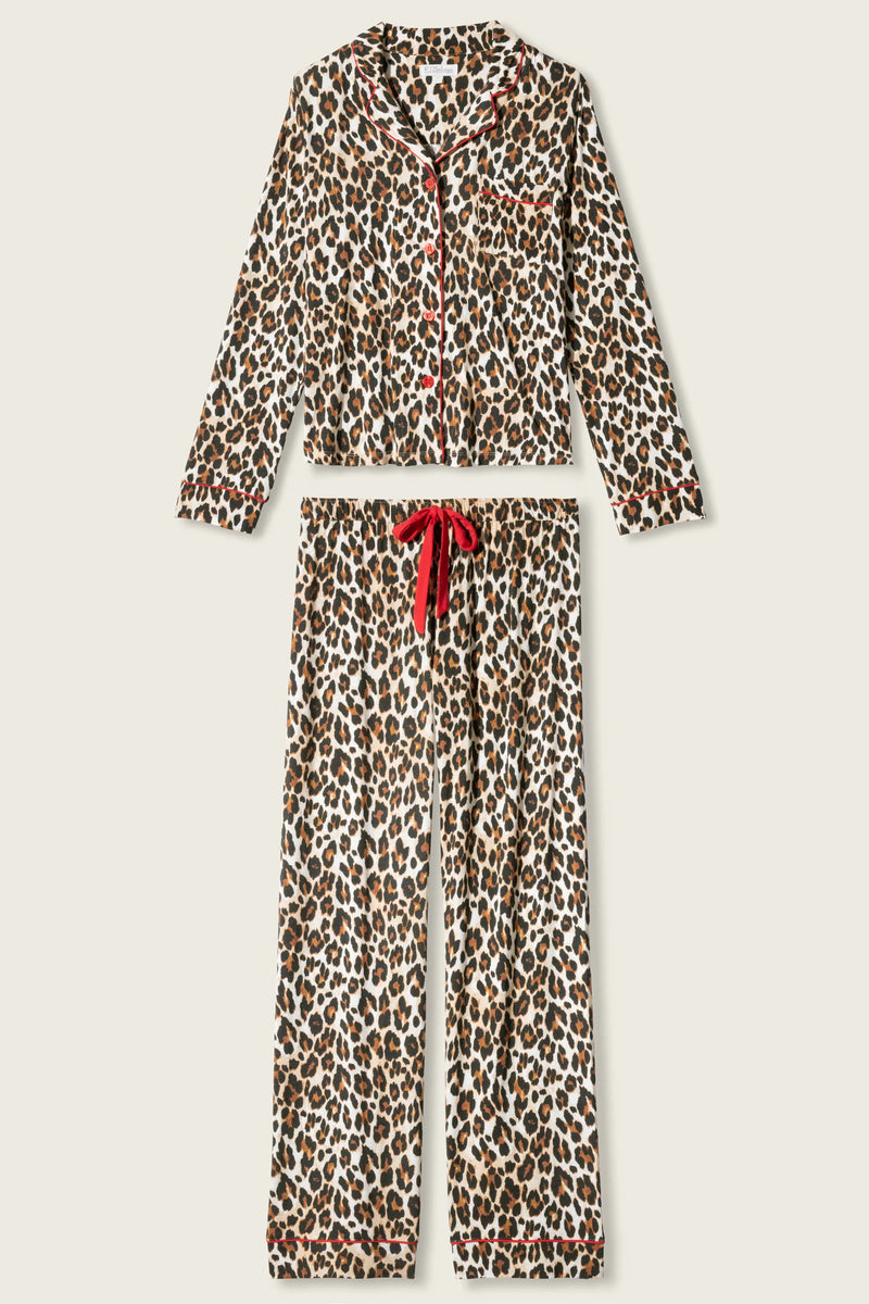 P.J. Salvage - Holiday Dreams Leopard PJ Set in Natural