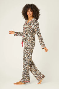 P.J. Salvage - Holiday Dreams Leopard PJ Set in Natural