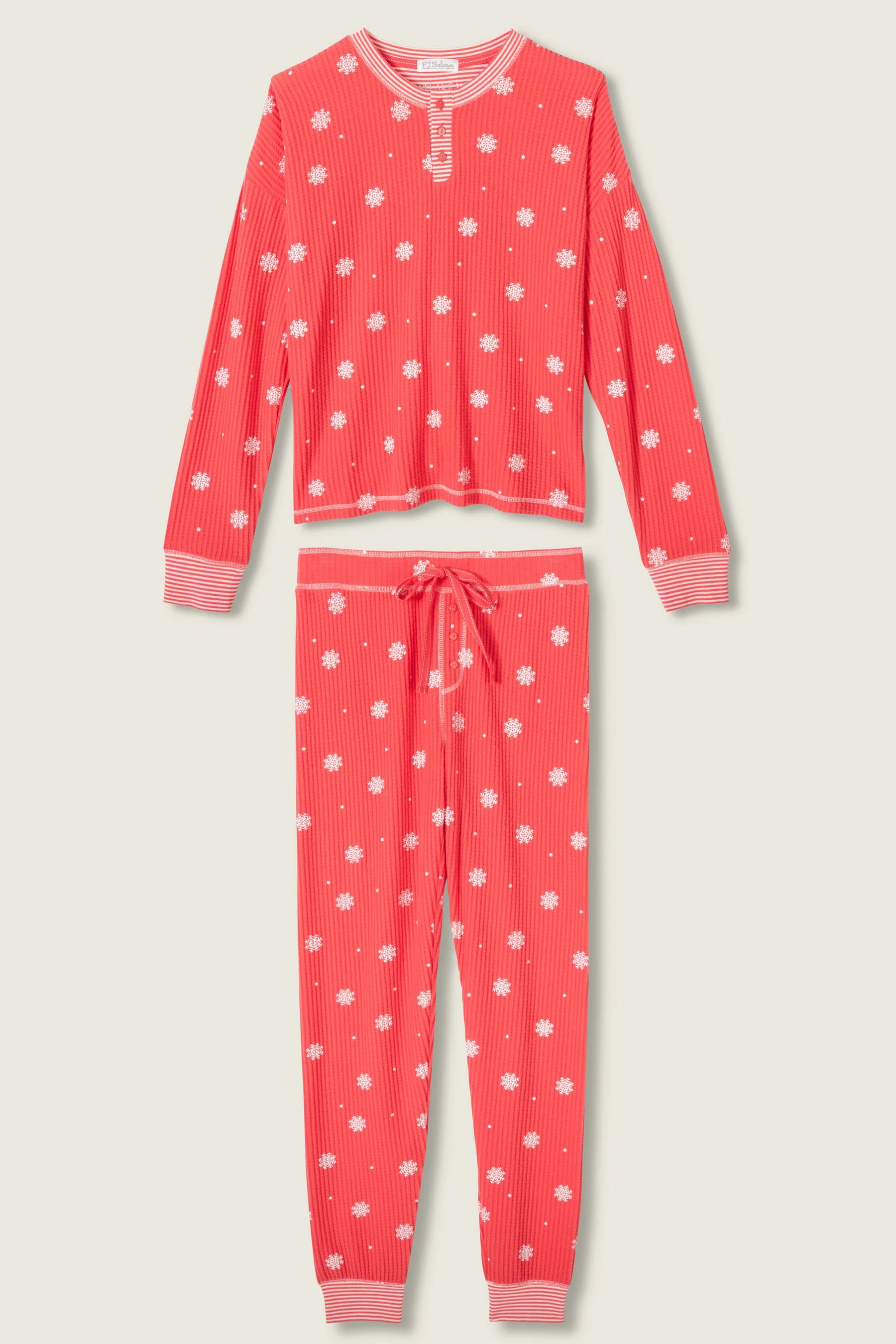 P.J. Salvage - Ski Jammie Classics PJ Set in Snowflake Red