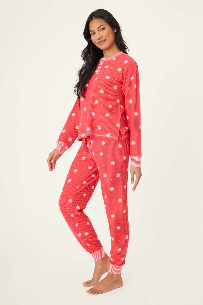 P.J. Salvage - Ski Jammie Classics PJ Set in Snowflake Red