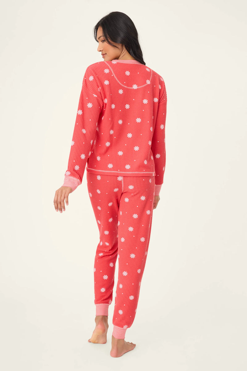 P.J. Salvage - Ski Jammie Classics PJ Set in Snowflake Red