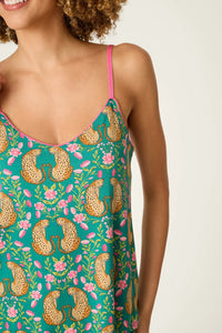 P.J. Salvage - Cheetah Bonita Dreams Camisole in Teal Blue