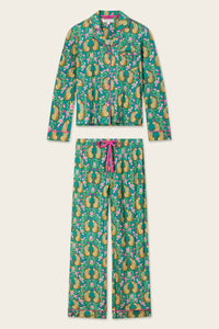P.J. Salvage - Cheetah Bonita Dreams PJ Set in Teal Blue