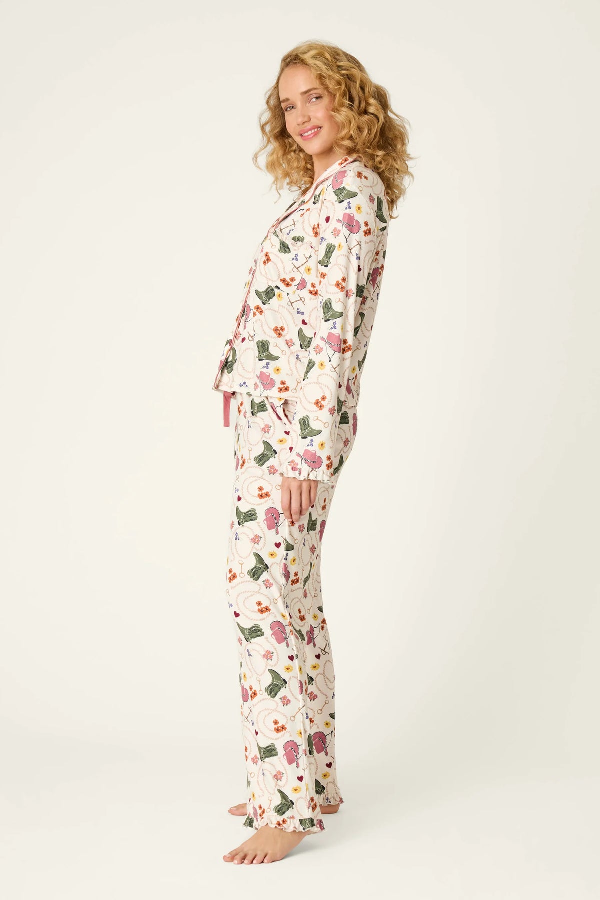 P.J. Salvage - Saddle Up Western Print Long Sleeve PJ Set