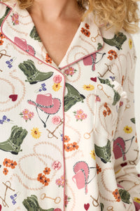 P.J. Salvage - Saddle Up Western Print Long Sleeve PJ Set