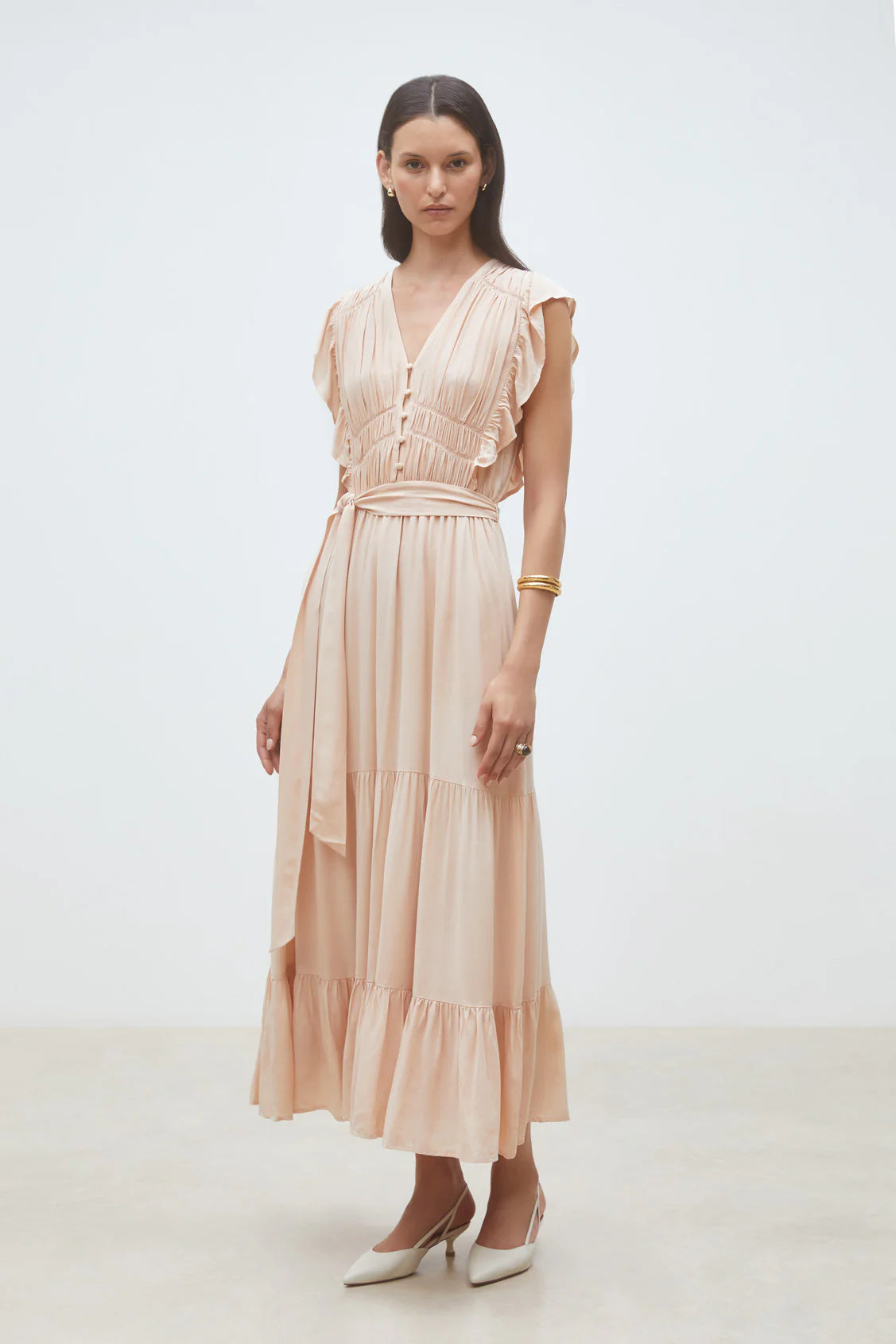 Suncoo - Coraly Dress in Nude