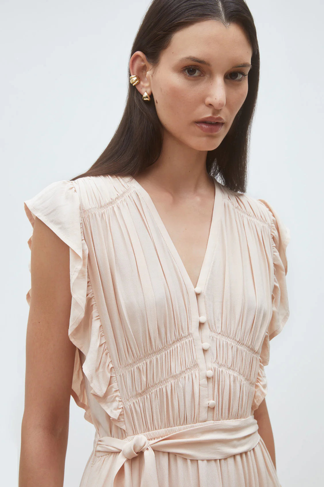 Suncoo - Coraly Dress in Nude