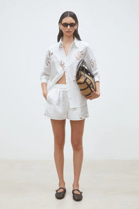 Suncoo - Loula Button Up Shirt in Blanc Casse