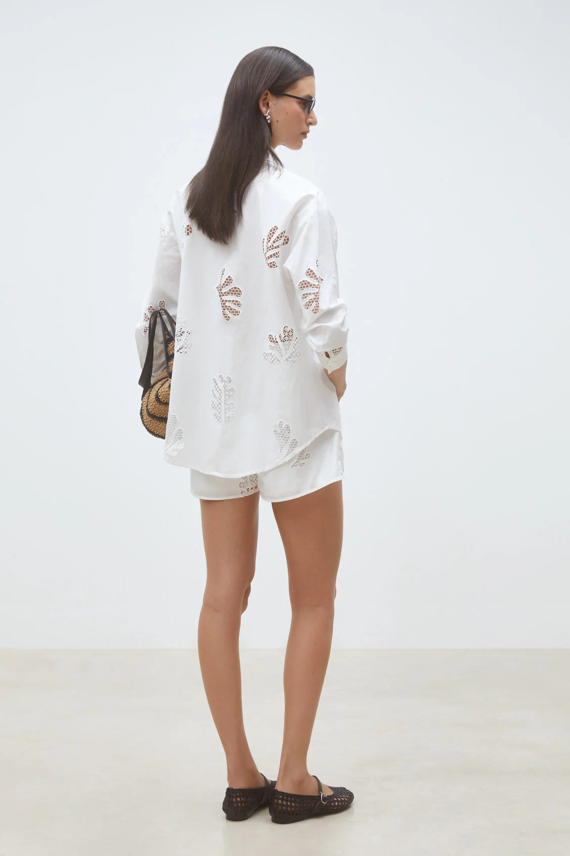 Suncoo - Loula Button Up Shirt in Blanc Casse