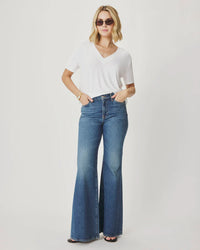 Splendid - Kacey Bamboo V-Neck Tee in White