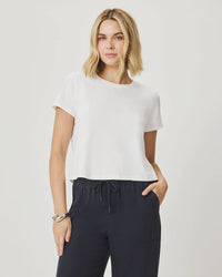 Splendid - Louisa Short Sleeve Tee in White