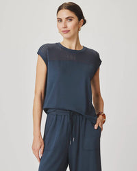 Splendid - Jada Sleeveless Top in Navy
