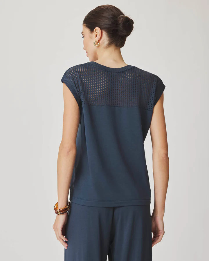 Splendid - Jada Sleeveless Top in Navy