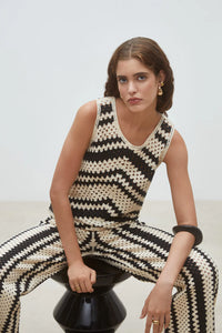 Suncoo - Pissaro Crochet Top in Creme