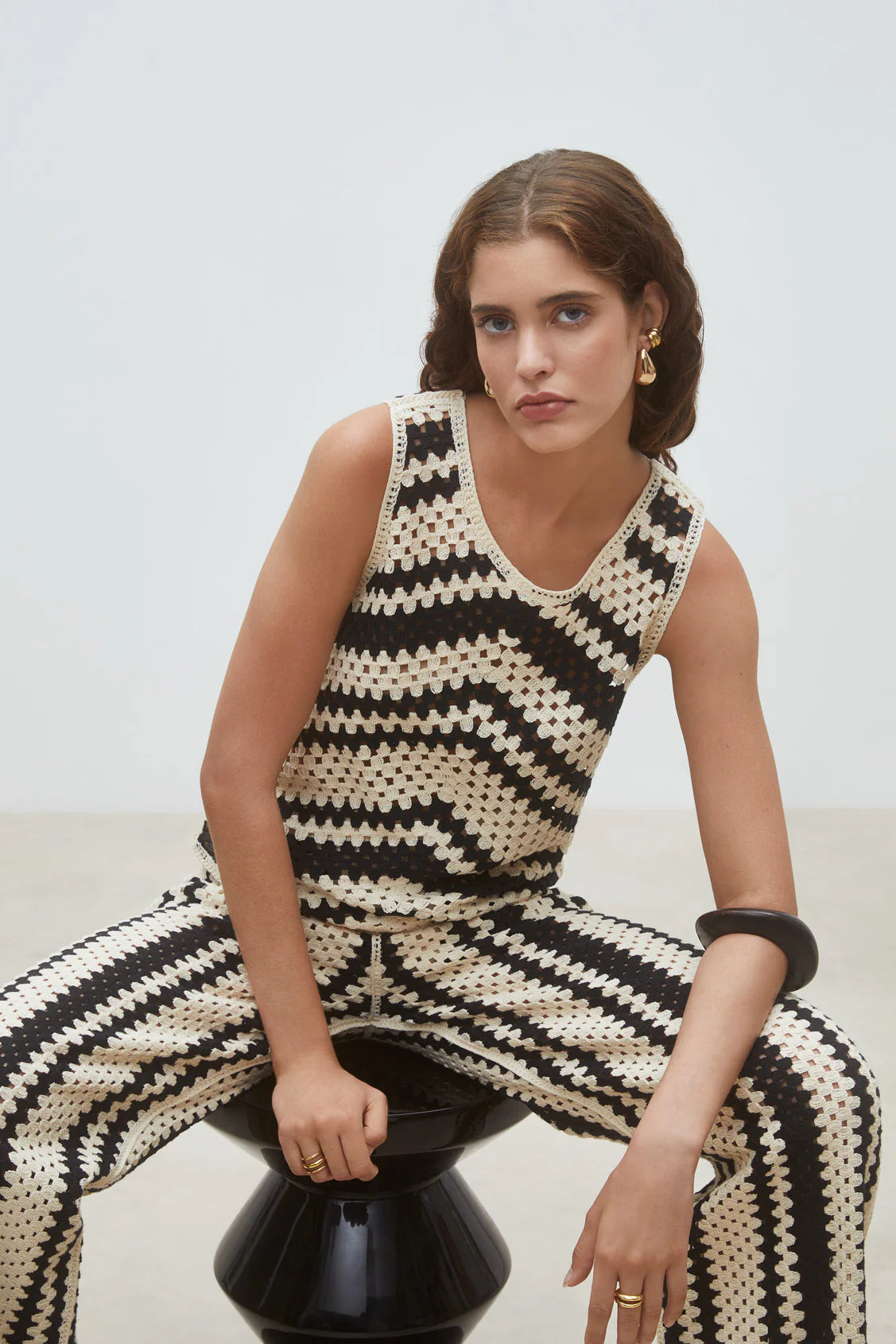 Suncoo - Pissaro Crochet Top in Creme