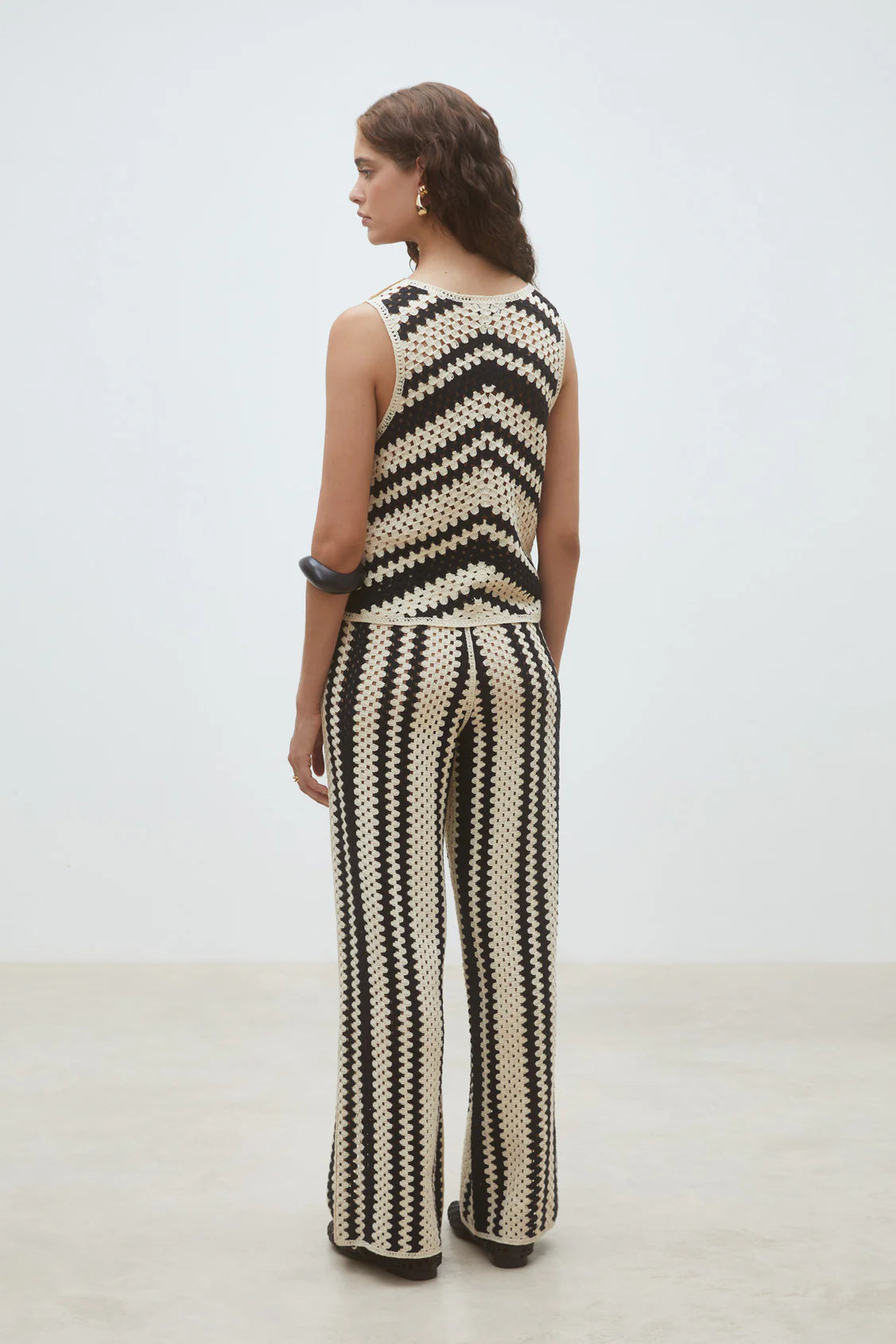 Suncoo - Jequel Crochet Pants in Creme