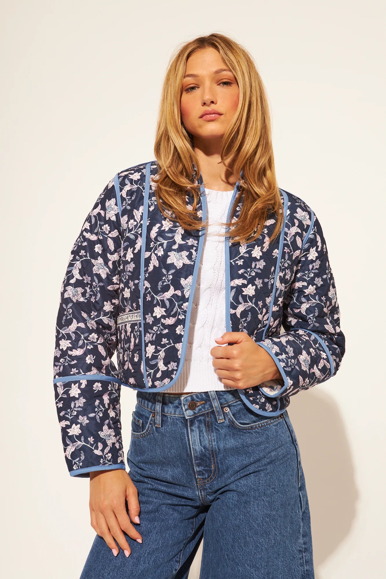 John + Jenn - Marion Jacket in Iris Vines