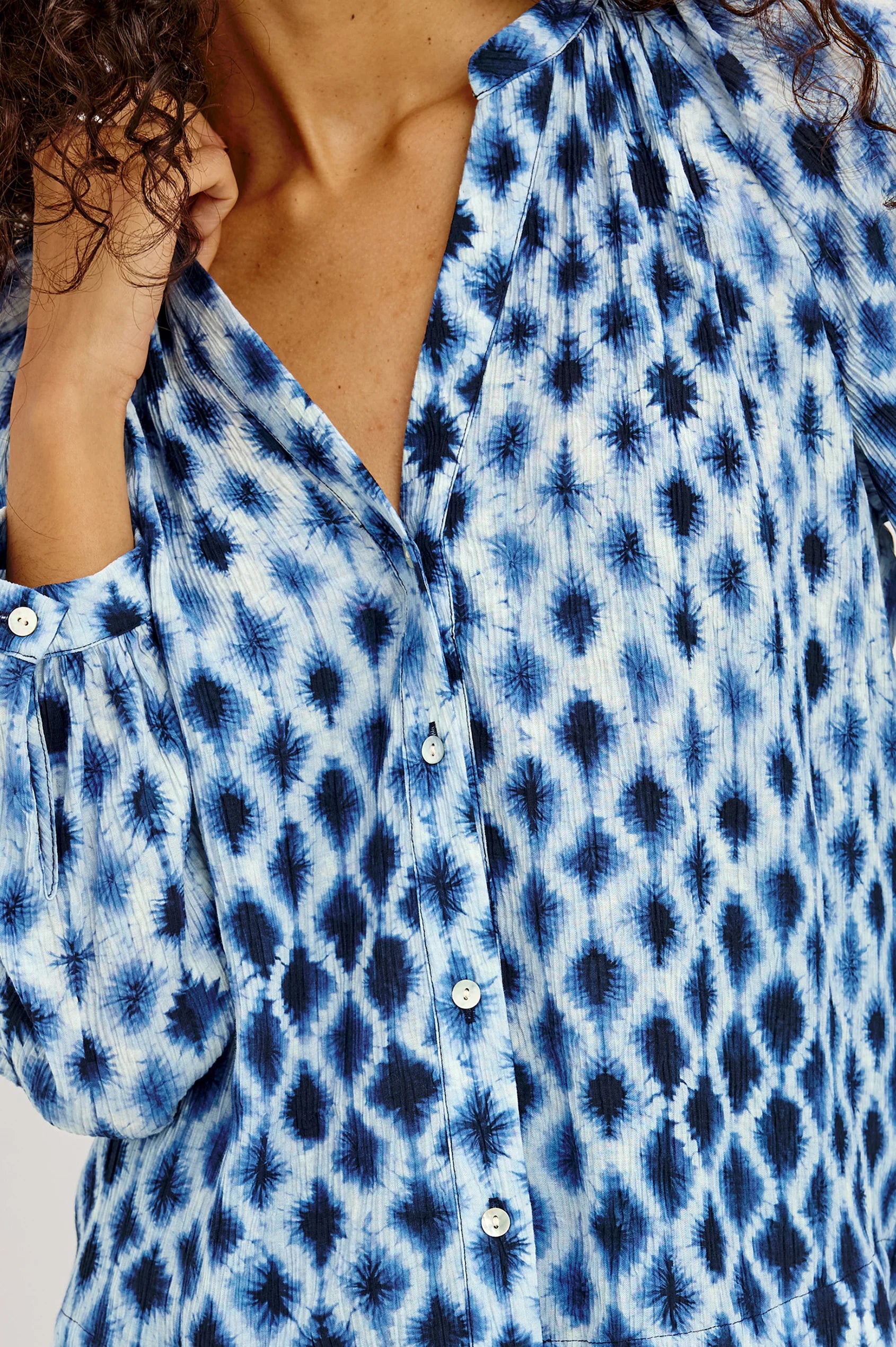 Rails - Saint Shirt - Sapphire Blue Shibori